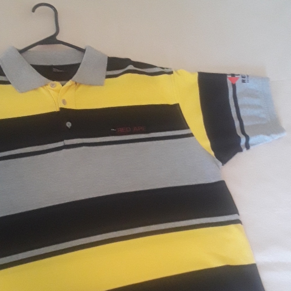 Collared red ape shirt like new